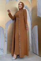 Vêtements hijab TABA COSTUME ROBE AVEC GILET T 8383