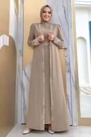 Vêtements hijab VISON COSTUME ROBE AVEC GILET T 8383