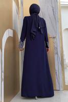 Hijab clothing NAVY BLUE DRESS SUIT WITH VEST T 8383