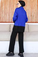 Tesettür giyim LACİVERT PANTOLONLU TRİKO TAKIM T 10032