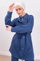 Tesettür giyim LACİVERT PANTOLONLU SCUBA TAKIM T 1453