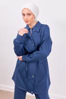 Tesettür giyim LACİVERT PANTOLONLU SCUBA TAKIM T 1453