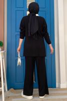 Tesettür giyim SİYAH PANTOLONLU TRİKO TAKIM T 20332