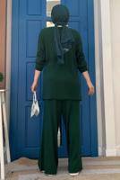 Tesettür giyim YEŞİL PANTOLONLU TRİKO TAKIM T 20332