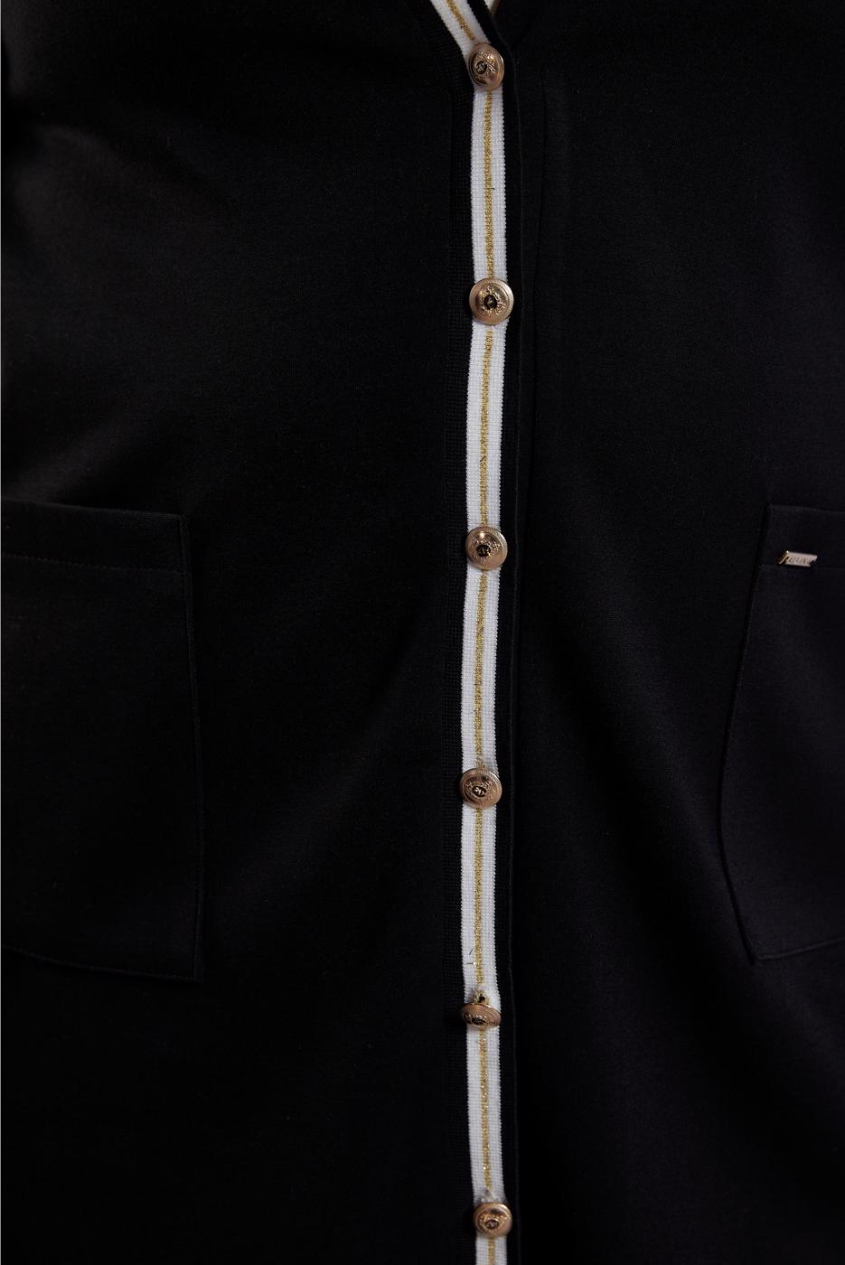 Tesettür giyim SİYAH ALVİNA BÜYÜK BEDEN PANTOLONLU TAKIM T 20486