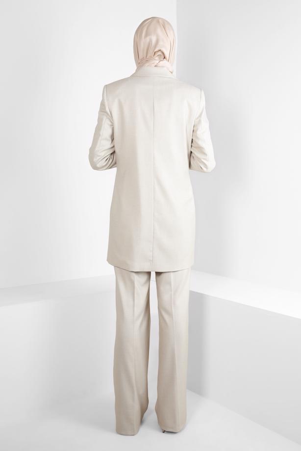 Tesettür giyim BEJ T 30400 ALVİNA FERNANDO 2Lİ PANT TK38/46 TEK40 - TRENDTESETTÜR