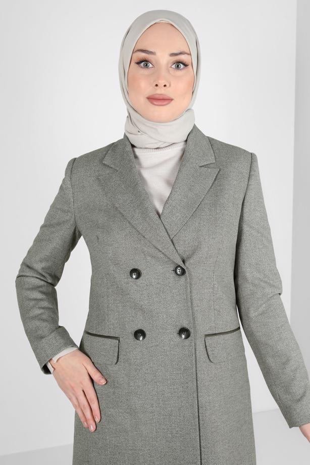 Tesettür giyim HAKİ T 30400 ALVİNA FERNANDO 2Lİ PANT TK38/46 TEK40 - TRENDTESETTÜR