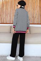 Tesettür giyim SİYAH PANTOLONLU TRİKO TAKIM T 40032