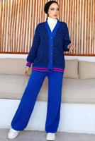 Tesettür giyim LACİVERT PANTOLONLU TRİKO TAKIM T 40032