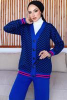 Tesettür giyim LACİVERT PANTOLONLU TRİKO TAKIM T 40032
