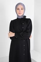 Hijab clothing BLACK T 44176 ALVİNA SARA CREP 2Lİ PANT TK 38/46 TEK40