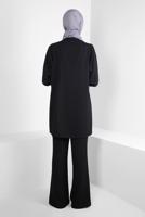 Hijab clothing BLACK T 44176 ALVİNA SARA CREP 2Lİ PANT TK 38/46 TEK40