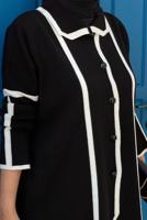 Tesettür giyim SİYAH TRİKO PANTOLONLU TAKIM T 50332