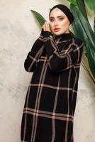 Tesettür giyim SİYAH PANTOLONLU TRİKO TAKIM T 5308