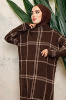 Tesettür giyim KAHVE PANTOLONLU TRİKO TAKIM T 5308