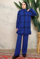 Tesettür giyim LACİVERT PANTOLONLU TRİKO TAKIM T 5308