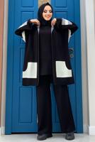Tesettür giyim SİYAH PANTOLONLU TRİKO TAKIM T 61222