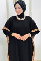 Tesettür giyim SİYAH PANTOLONLU ÜÇLÜ TAKIM T 64421