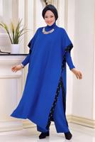 Tesettür giyim LACİVERT PANTOLONLU ÜÇLÜ TAKIM T 64421