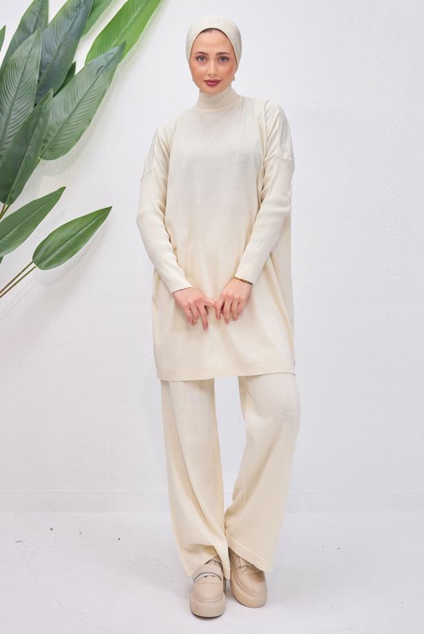 Vêtements hijab BEIGE COSTUME PANTALON T 6508 - TRENDTESETTÜR