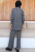 Tesettür giyim GRİ PANTOLONLU TRİKO TAKIM T 8116