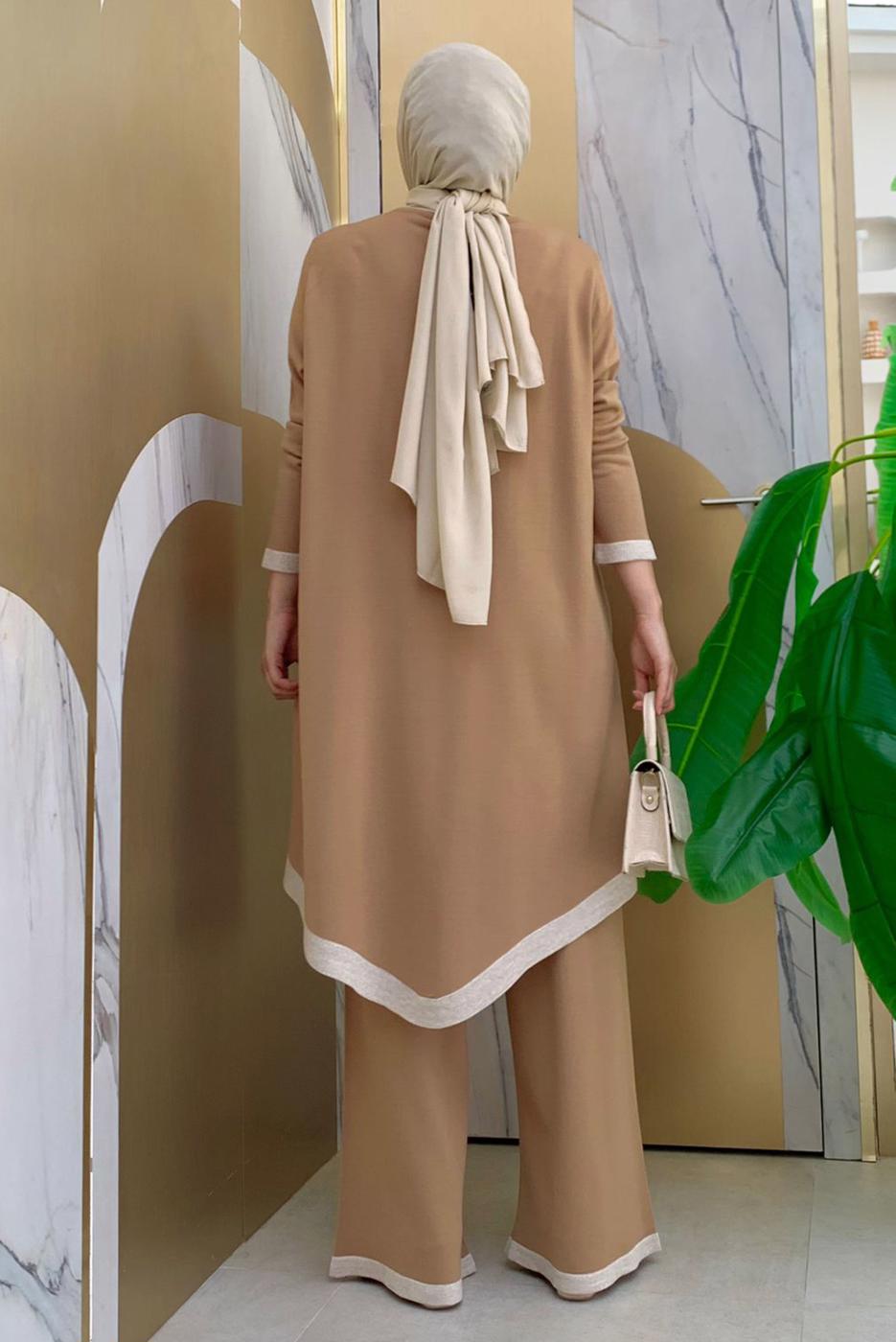 Hijab clothing TABA KNITWEAR PANTS SUIT T 90332