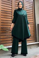 Hijab clothing GREEN KNITWEAR PANTS SUIT T 90332