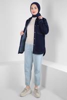 Vêtements hijab BLEU MARINE CHEMISE EN JEAN T 0501-1