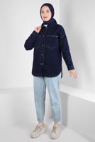 Vêtements hijab BLEU MARINE CHEMISE EN JEAN T 0501-1