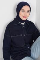 Vêtements hijab BLEU MARINE CHEMISE EN JEAN T 0501-1
