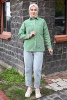 Vêtements hijab VERT CHEMISE EN JEAN T 0501