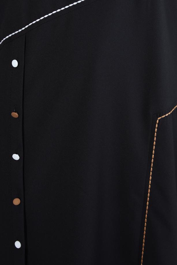 Hijab clothing BLACK ALVINA SHIRT COLLAR TUNIC T 44209 - TRENDTESETTÜR