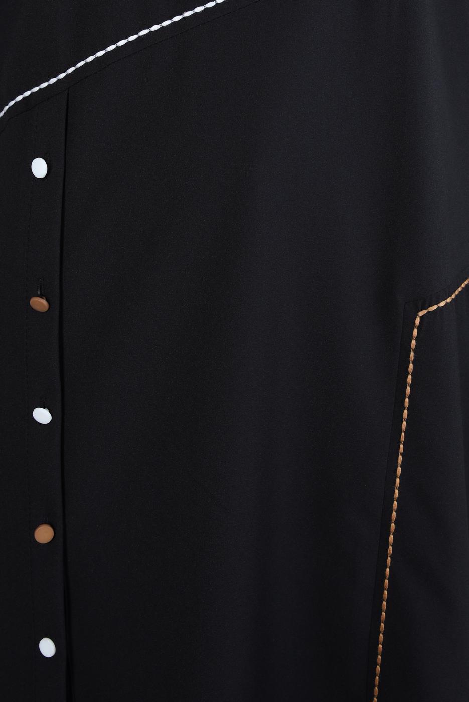 Hijab clothing BLACK ALVINA SHIRT COLLAR TUNIC T 44209