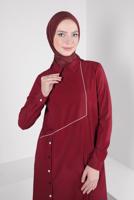 Hijab clothing CLARET RED ALVINA SHIRT COLLAR TUNIC T 44209
