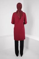 Hijab clothing CLARET RED ALVINA SHIRT COLLAR TUNIC T 44209