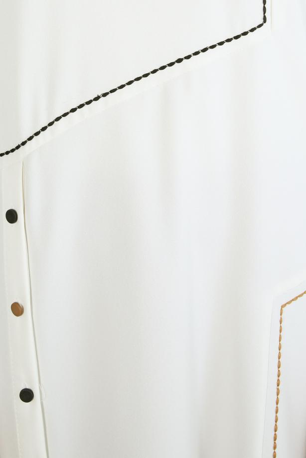 Hijab clothing CREAM ALVINA SHIRT COLLAR TUNIC T 44209 - TRENDTESETTÜR