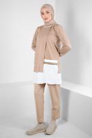 Tesettür giyim BEJ T 44236 ALVİNA WİNTER MİMOZA TUNİK 38/46 TEK40