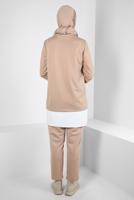 Tesettür giyim BEJ T 44236 ALVİNA WİNTER MİMOZA TUNİK 38/46 TEK40
