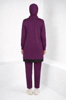 Tesettür giyim MOR ALVİNA CEP DETAYLI TUNİK T 44236