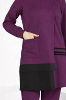 Tesettür giyim MOR ALVİNA CEP DETAYLI TUNİK T 44236