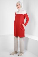 Hijab clothing RED T 44268 ALVİNA 8528 TUNİK 38-46 TEK 40