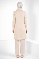 Tesettür giyim BEJ ALVİNA İKİ RENKLİ TUNİK T 44268