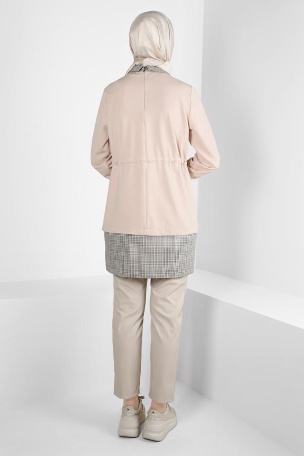 Hijab clothing BEIGE T 44313 ALVİNA 8525 TUNİK 38-44 TEK 40 - TRENDTESETTÜR