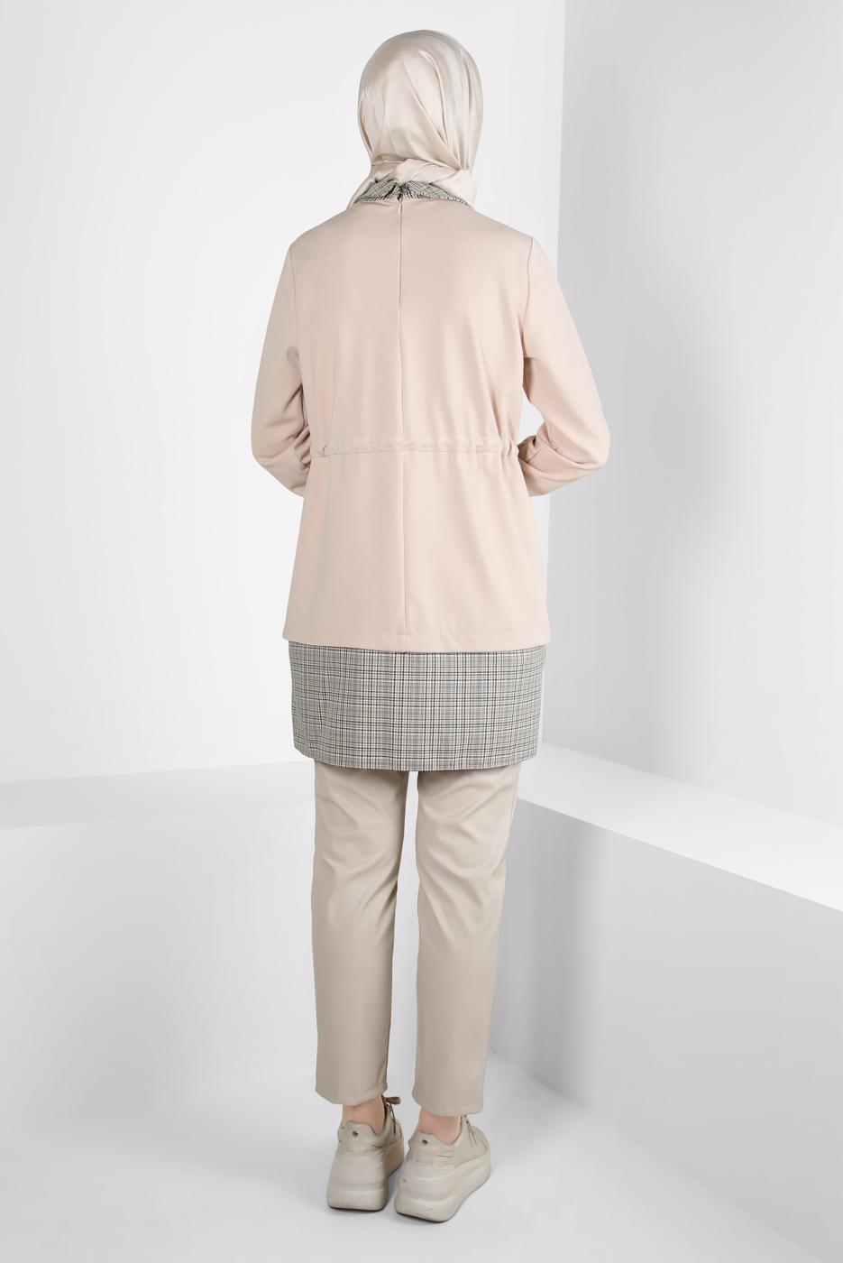 Hijab clothing BEIGE T 44313 ALVİNA 8525 TUNİK 38-44 TEK 40