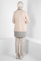 Hijab clothing BEIGE T 44313 ALVİNA 8525 TUNİK 38-44 TEK 40