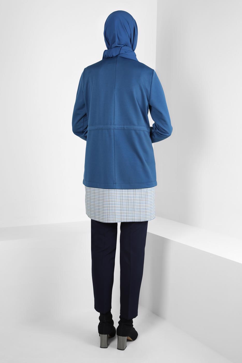 Tesettür giyim LACİVERT T 44313 ALVİNA 8525 TUNİK 38-44 TEK 40