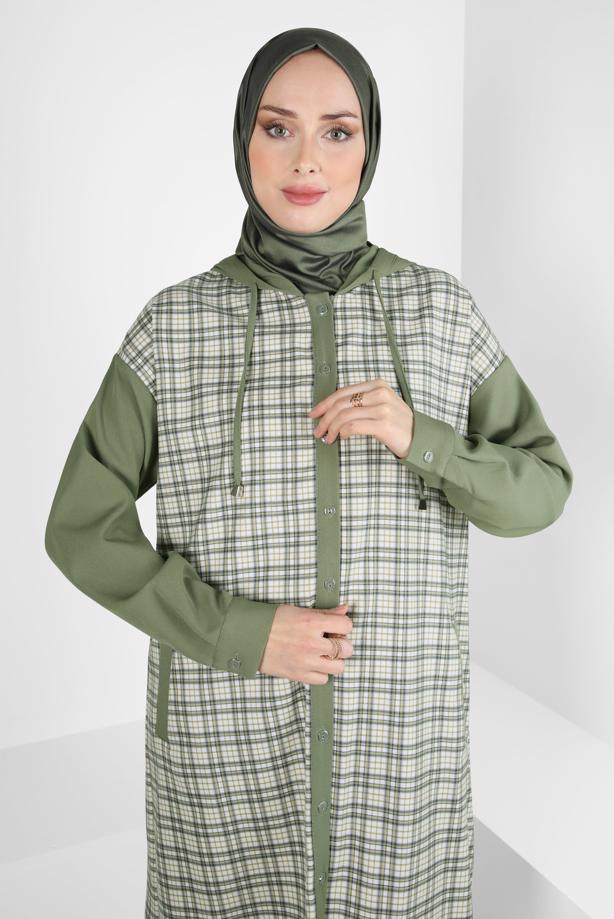 Hijab clothing GREEN T 44317-1 ALVİNA 17013 TUNİK 40/46 - TRENDTESETTÜR