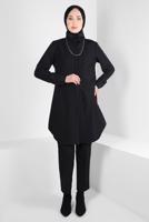 Tesettür giyim SİYAH T 44344 ALVİNA 43771 TUNİK 40-48 TEK 38