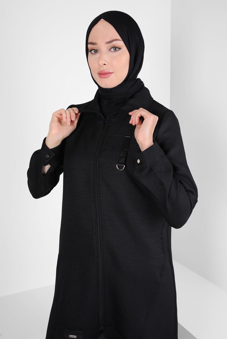 Hijab clothing BLACK T 44355 ALVİNA G-1103 TUNİK 38-46 TEK 40