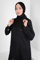 Hijab clothing BLACK T 44355 ALVİNA G-1103 TUNİK 38-46 TEK 40